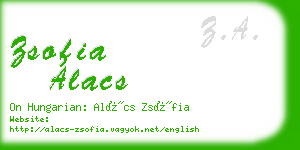 zsofia alacs business card